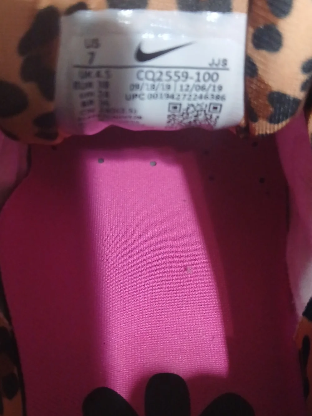 Nike Air Max '90 LX 'Daisy Leopard Iridescent' Womens Size-7 ,LIKE NEW!